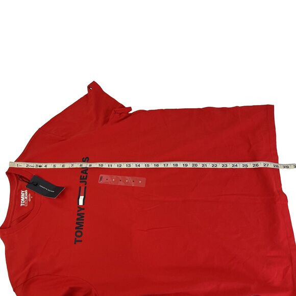 New Mens Tommy Hilfiger Tommy Jeans T-Shirt Size Medium Red NWT - Picture 6 of 6
